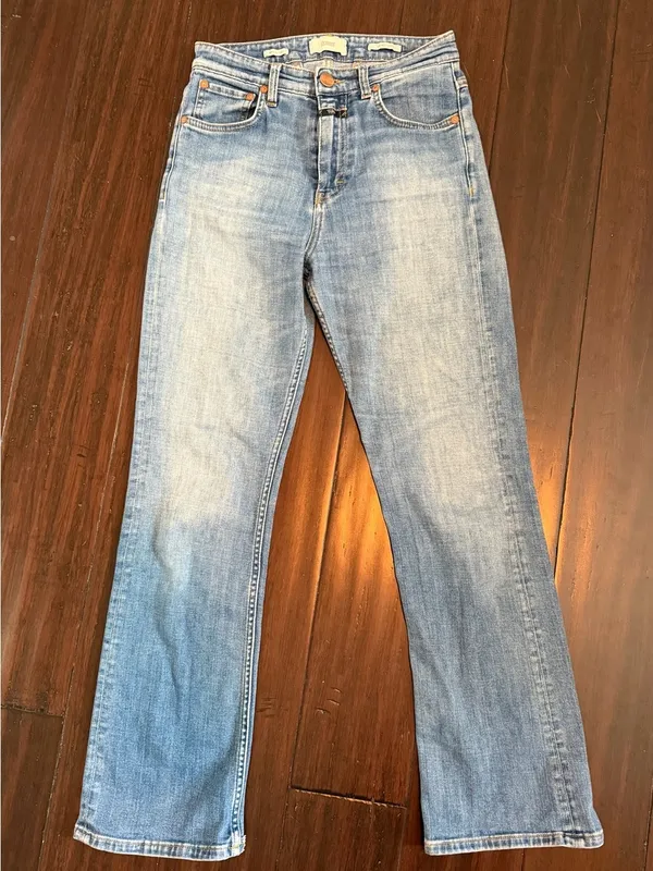 Closed organic cotton mid-rise bootcut jeans blue wash made in Italy 25 - Image 3