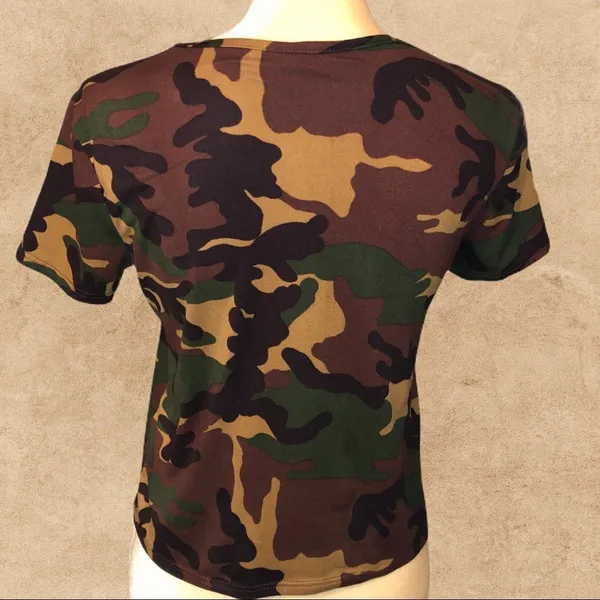 Camouflage crop top with fun sayings on front! - Image 4