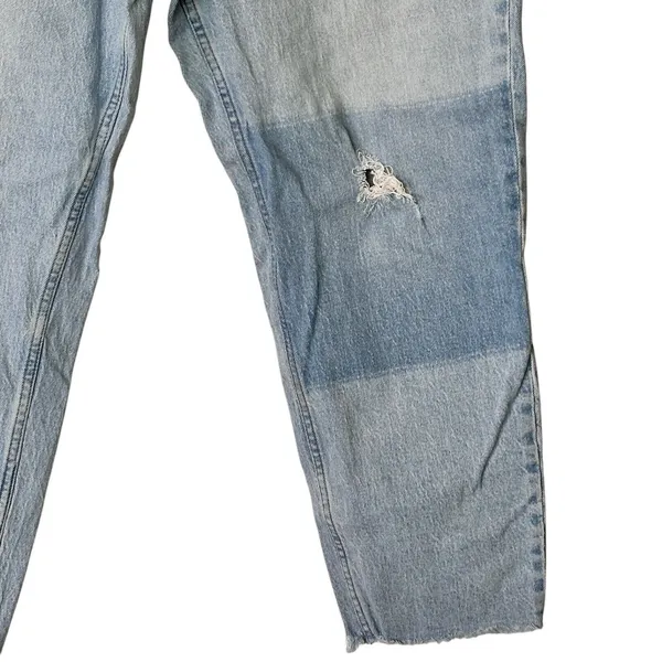 Abercrombie & Fitch The mom jeans 33 High Rise Curve Love Repair Patch Jeans - Image 10