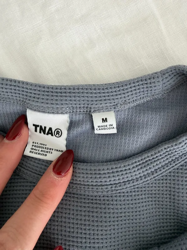 Aritzia Waffle Long Sleeve Top - Image 3
