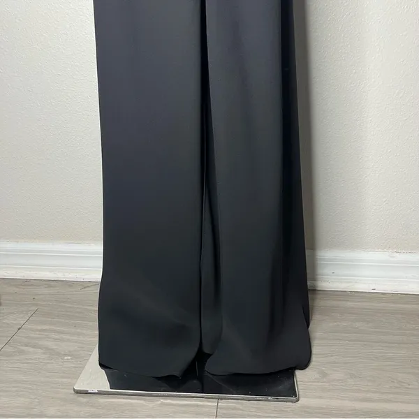Vintage Zum Zum Black Feather Trim Eveningwear Maxi Prom Dress Gown Whimsigoth - Image 6