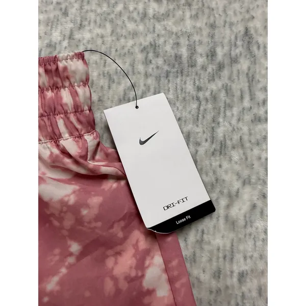 Nike Womens Dri-FIT Running‎ Shorts Pink Tie Dye Loose Fit Training DA1153-668 M - Image 2