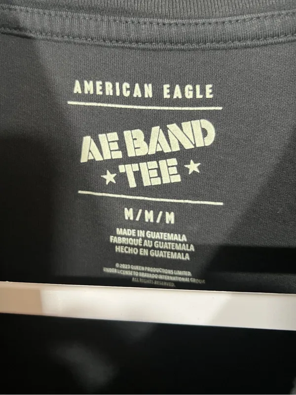 Queen AE Band Tee in Dark Gray Size Medium Baggy - Image 2