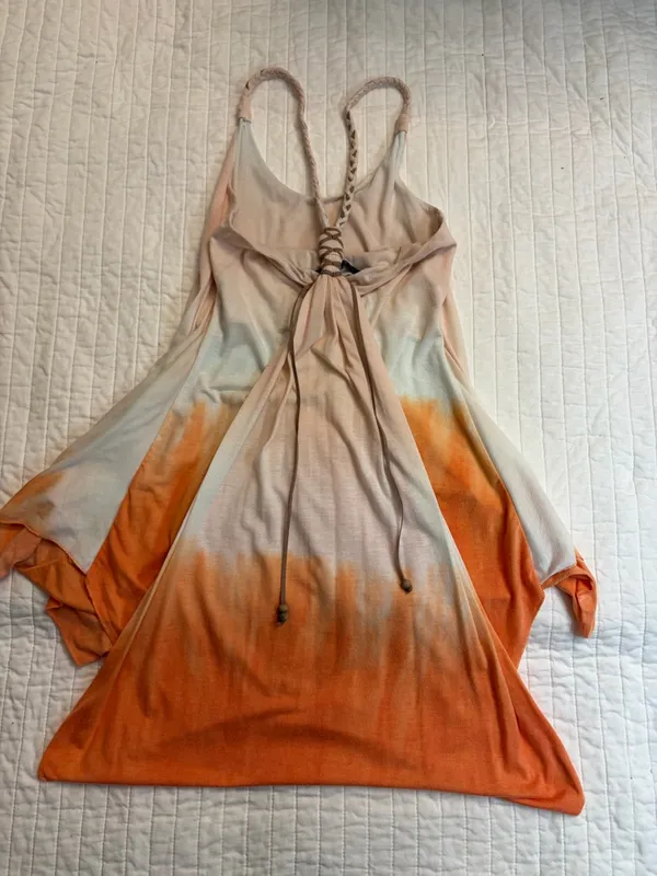 Ocean Drive tie dye ombré shark bite flowy tank - Image 2