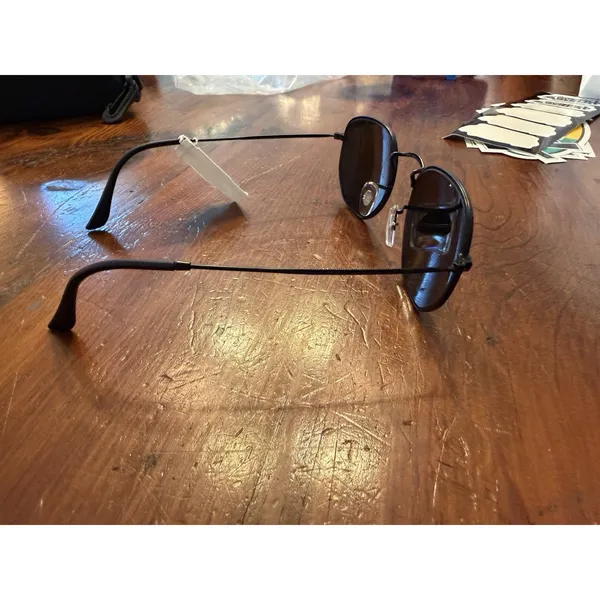RAY BAN RB3548 Black Hexagonal 51 mm Unisex Polarized Sunglasses NWT - Image 8