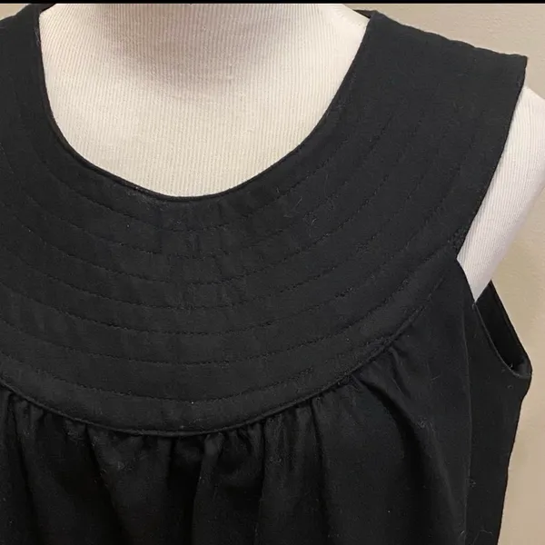 BB Dakota Nordstrom Retro Black Wool Shift Sleeveless Mini Dress Round Collar M - Image 8
