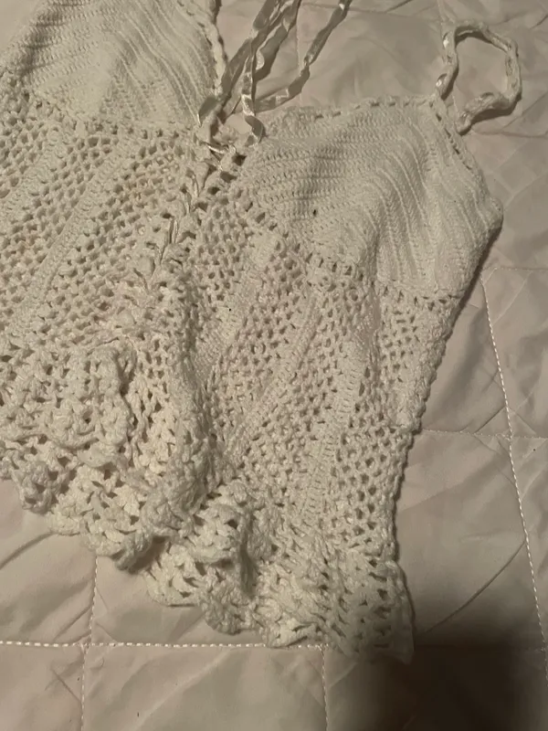 Size Medium Knitted Top White - Image 2