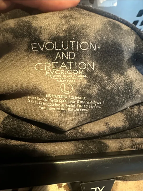 Evolution And Creation Tie-Dye Bike Shorts Side Pockets - Image 2
