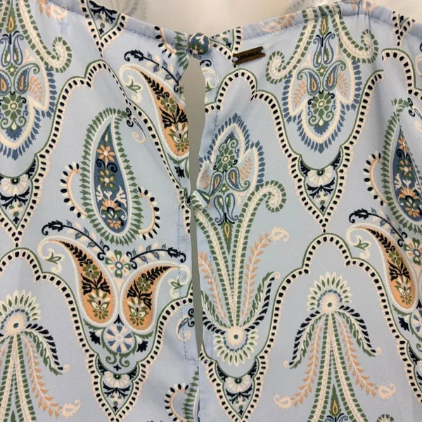 ONeill Womens S Blue Paisley V-Neck Spaghetti Strap Midi Dress Boho Beach Travel - Image 6