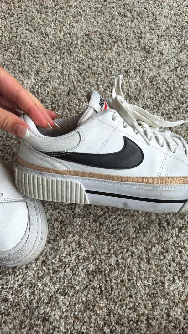Nike Court Legacy Lift White Hemp Black DM7590-100 Women's Size 10.5 - Image 6