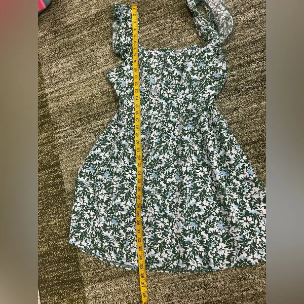 Tie back mini dress Green - Image 3