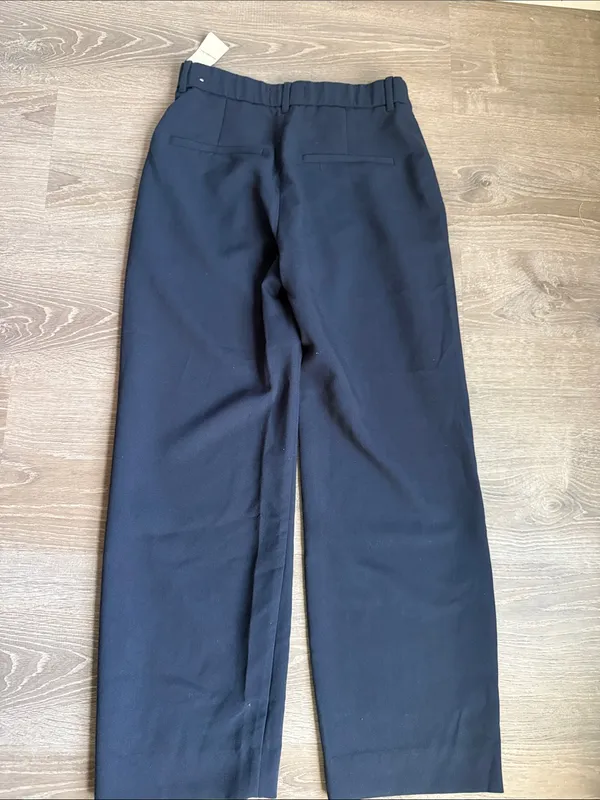 NWT Abercrombie & Fitch Tailored Relaxed Straight Pant in Navy Blue - Image 5