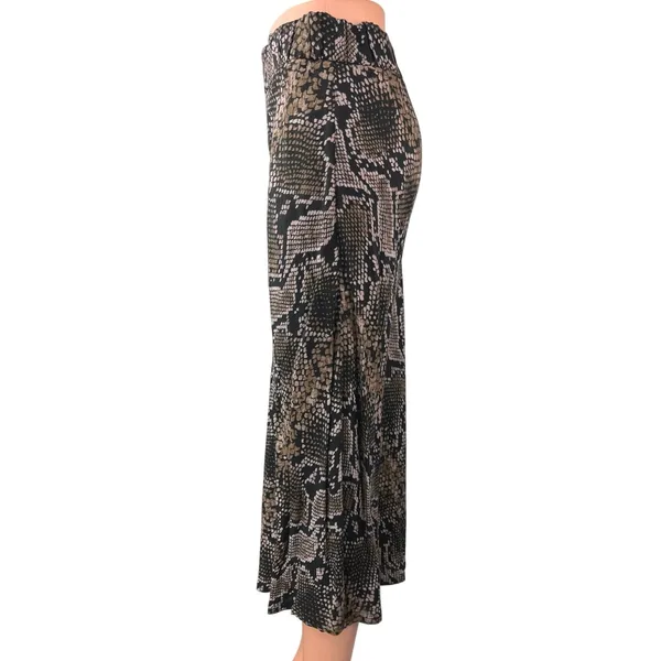 Zara TRF Collection Beige Black Snake Skin High Waisted Slip Maxi Skirt Size S - Image 2