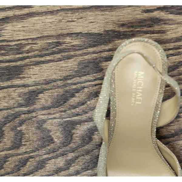 Michael Michael Kors Womens Alina Flex Sling Pump Heels Pale Gold 6.5M - Image 7