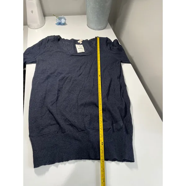 New w tags J Crew Factory Stone Blue Knit Sweater with Pockets Size M‎ - Image 5