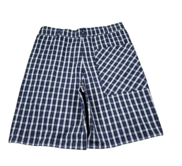 Urban Outfitters Playa Plaid Longline Shorts Size Large Blue White Relaxed Baggy - Image 3