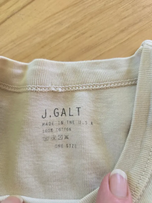 O J. Galt Rough Rider White Graphic Crop Tee OS - Image 3