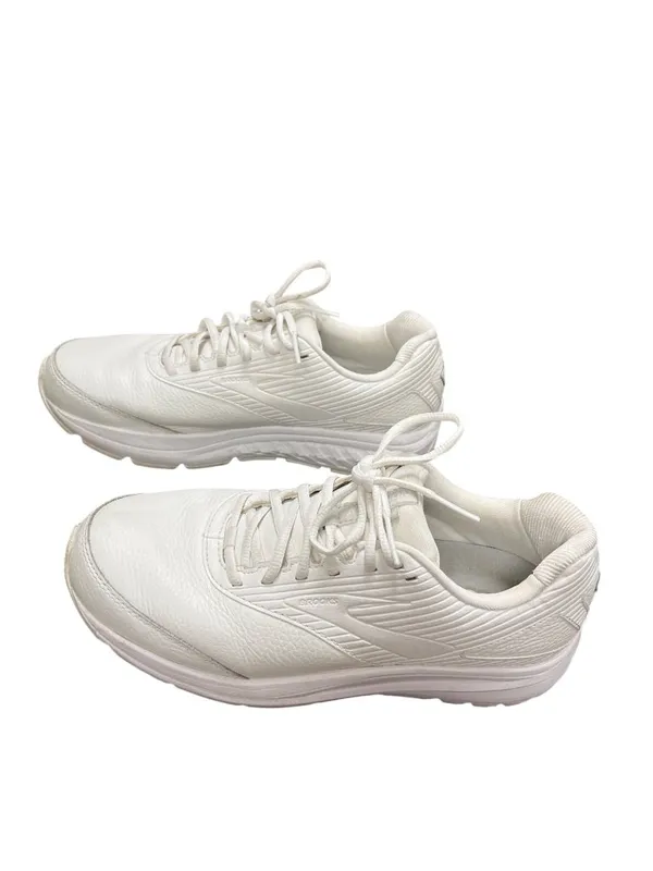 Brooks Addiction womens white leather casual walking sneakers sz 11B SKU 10-706 - Image 4