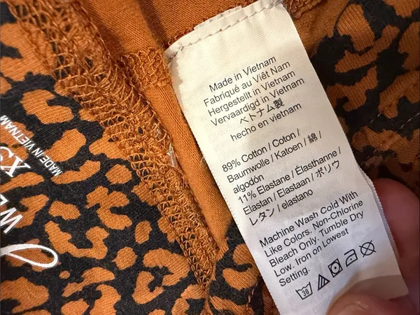 J.Crew Weekend Leopard Print Leggings Orange Black Size XS - C61-112 - Image 5