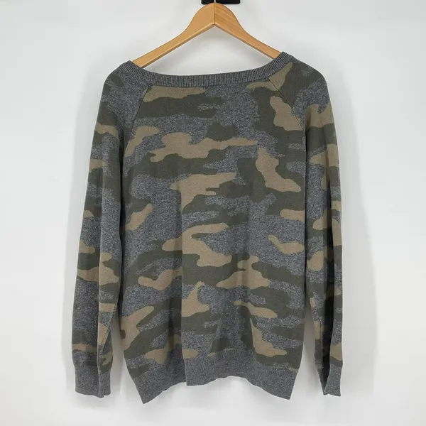 Stitches & Stripes Camo Print Long‎ Sleeve Sweater Size XL Casual Grunge - Image 2