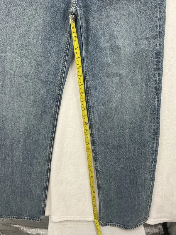 Denim Forum Wide-Leg Jeans in Medium Blue Wash 841 - Image 6