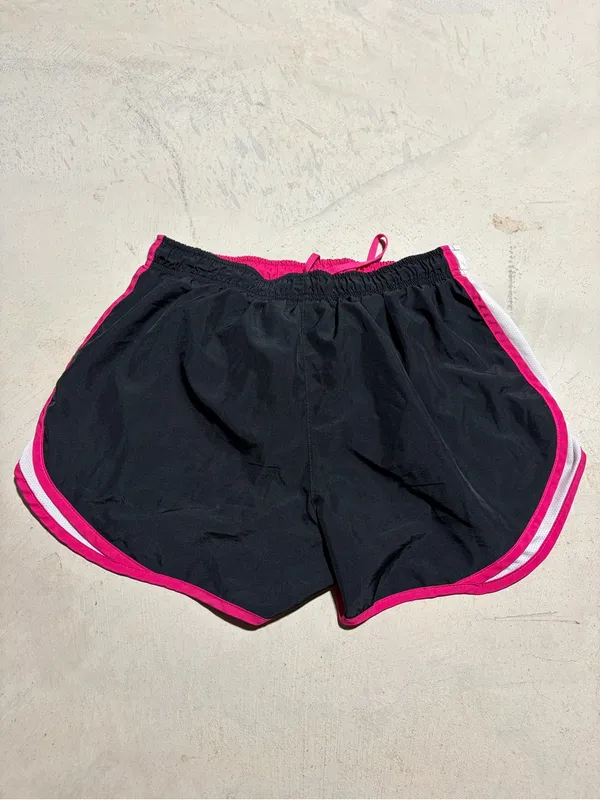 Nike Women’s Black Running Shorts with Pink Trim medium - Image 7