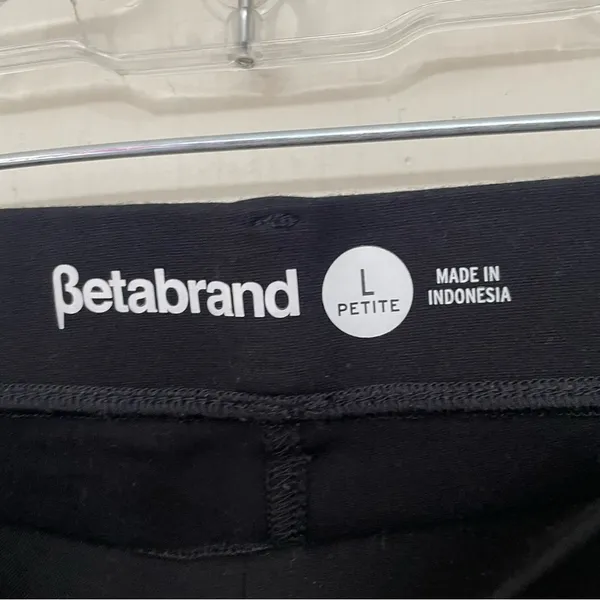 Betabrand Classic Dress Pants Yoga Pants Bootcut Black ~ Women’s Size L Petite - Image 4