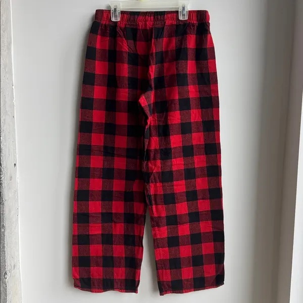 Plaid Women's Pajama Pants Size M Red Size M - Image 6