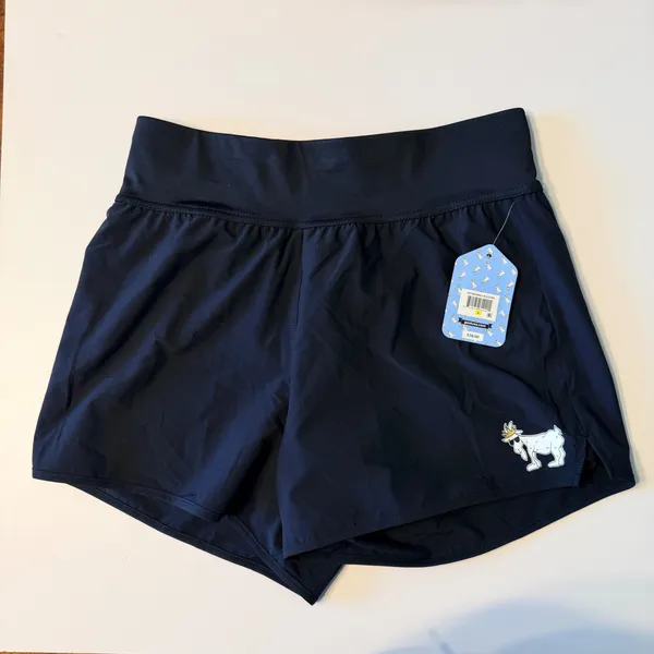 Women's GOAT USA Athletic Shorts Black Bulit-In Compression Shorts Sz M Gym NWT - Image 2