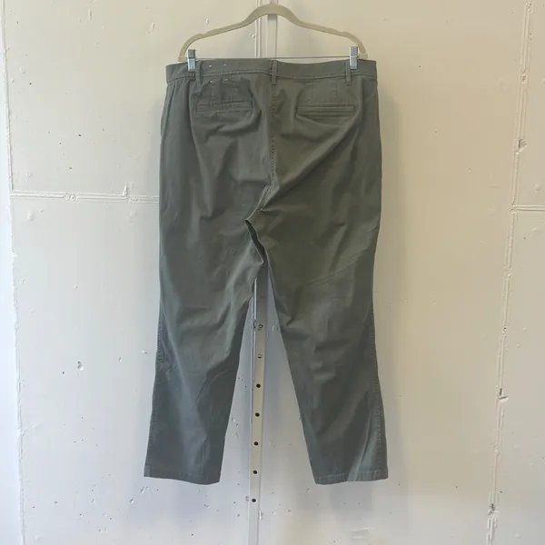 Talbots Relaxed Chino Pants Women's 16W Olive Green Straight‎ Leg Cotton Blend - Image 3