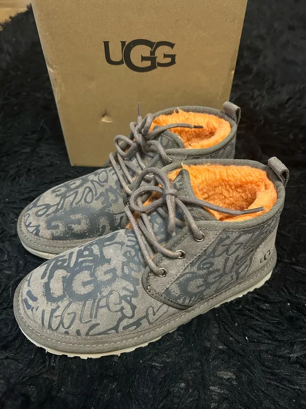 UGG Neumel Street Graffiti wool lace up ankle boots booties shoes women’s 7 new - Image 2