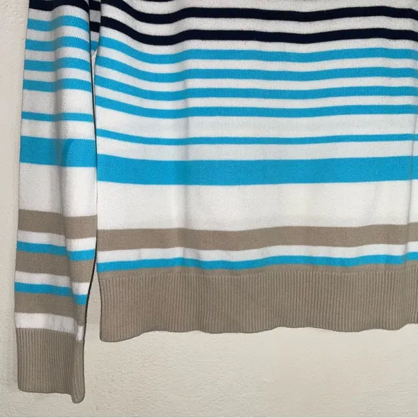 Brooks Brothers M Cotton Crew Neck Striped Sweater Long Sleeve - Image 3