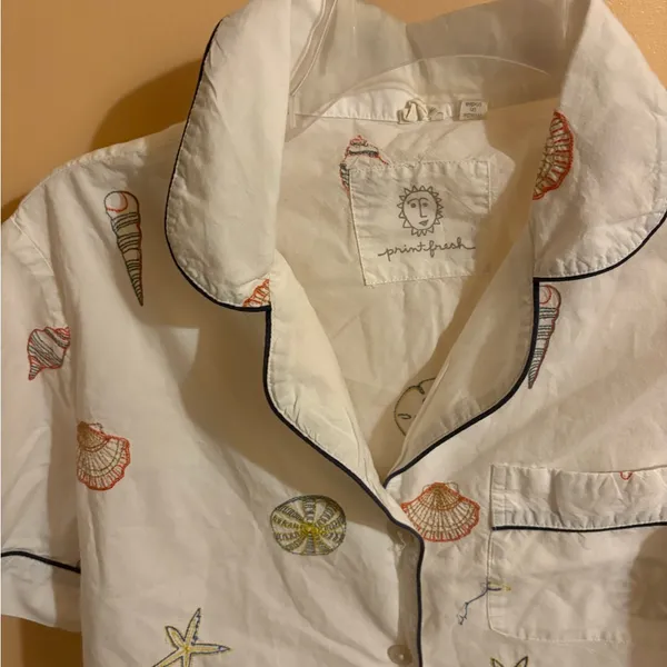 Printfresh Embroidered Shells Short PJ Set - Image 5