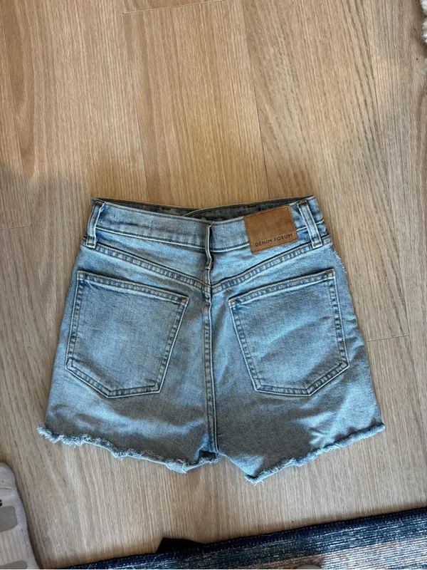 Denim Forum Light Blue Cutoff Jean Shorts - Image 3