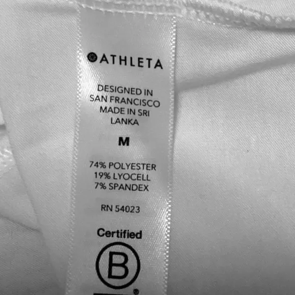 Athleta Women's White Stretch Lightweight Long Sleeve Athletic Top T Shirt Sz M - Image 5