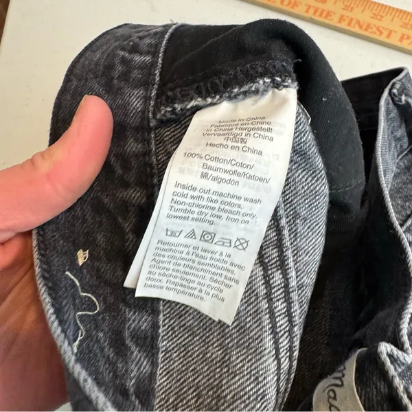 Madewell Relaxed Denim‎ Jean Shorts In Calverley Wash 27 black gray wash summer - Image 5