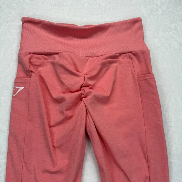 Gymshark Joggers Snap Button Detail High Waist Athletic Leggings‎ Size L - Image 8