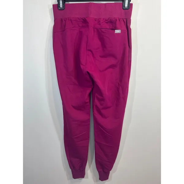 FIGS W Boston Slim Jogger Scrub Pants XS‎ Raspberry Tech Fabric Bundle of 2 NWT - Image 8