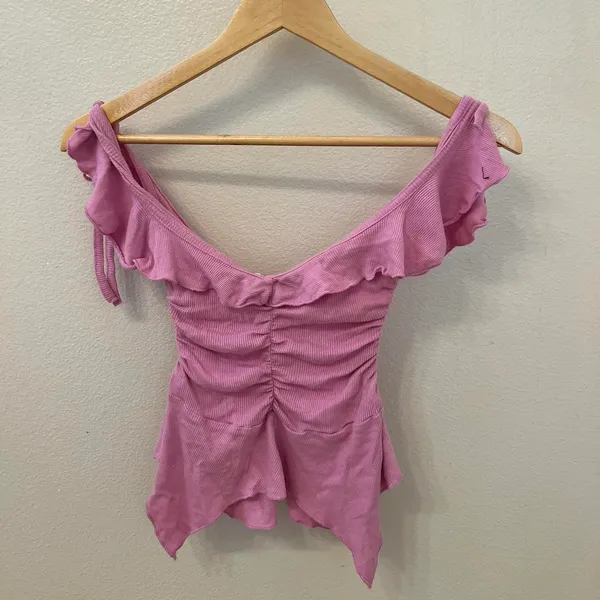 Urban Outfitters Pink Ruffle Top - Image 2
