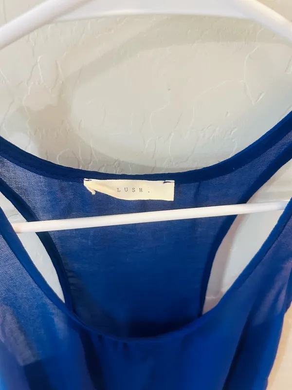 Lush Blue sheer mesh tank top - Image 4