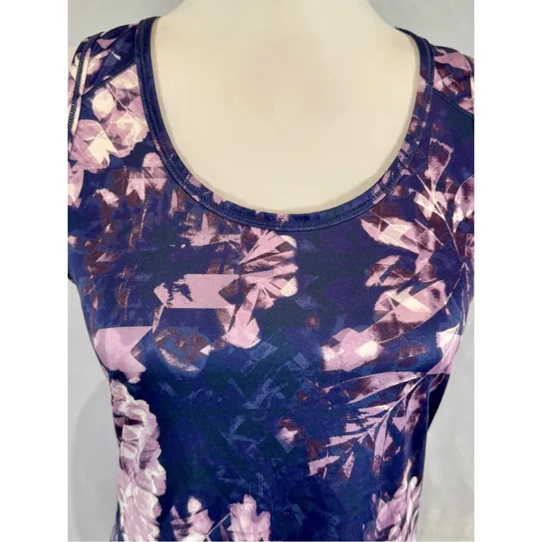 Carrie Underwood Calia strappy back purple lavender floral athletic tank small - Image 3