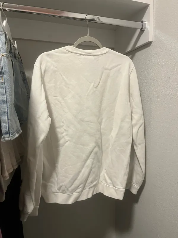 White Nike Crewneck Sweatshirt - Image 3
