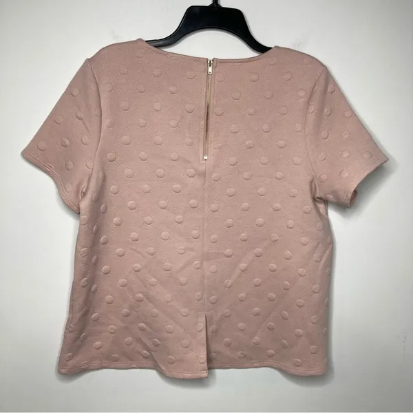 Anthropologie W5 blush textured dot top size medium‎ - Image 3