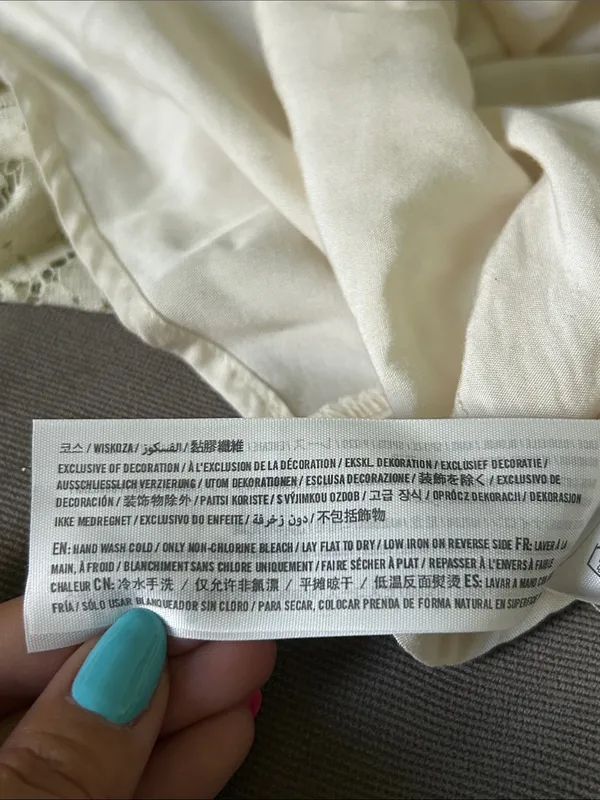 Hollister Strapless Lace Dress in Cream - Image 8