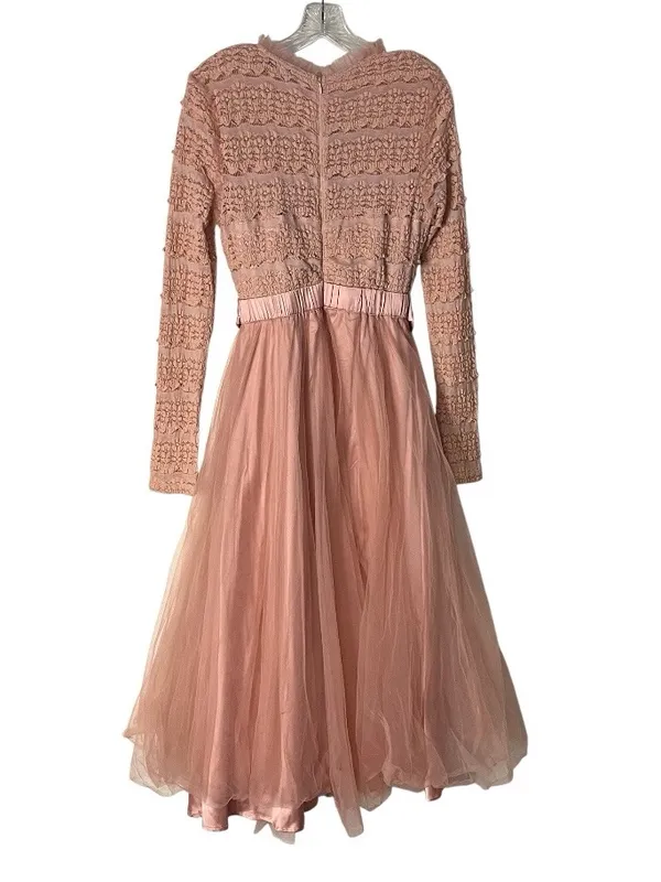 BALTIC BORN Lonnie Tulle Dress Pink Lace Tulle Skirt Fit & Flare Size Medium - Image 6