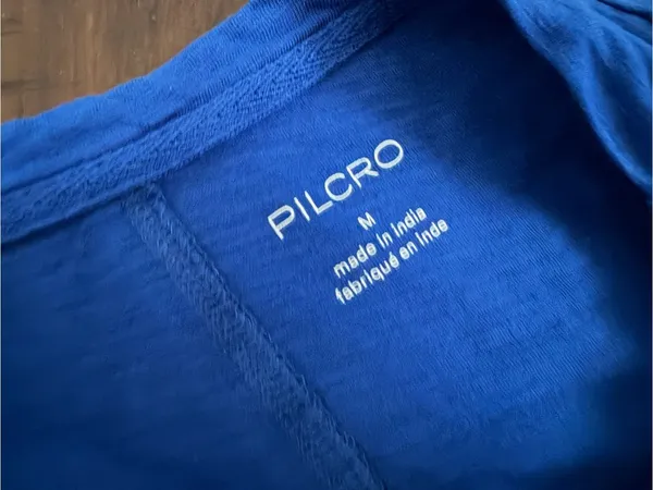 Pilcro Blue Textured Babydoll Tunic Top in vibrant blue medium - Image 4