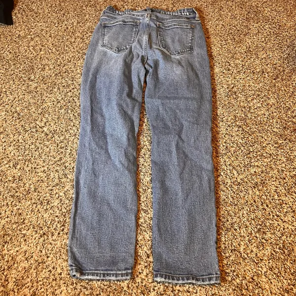 Willow + Root‎ Distressed Mom Jeans Ripped Knee Denim Button Fly Size 28 - Image 8