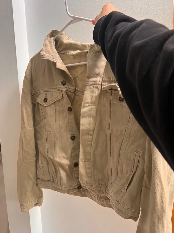 Princess Polly Khaki Denim Jacket - Image 3