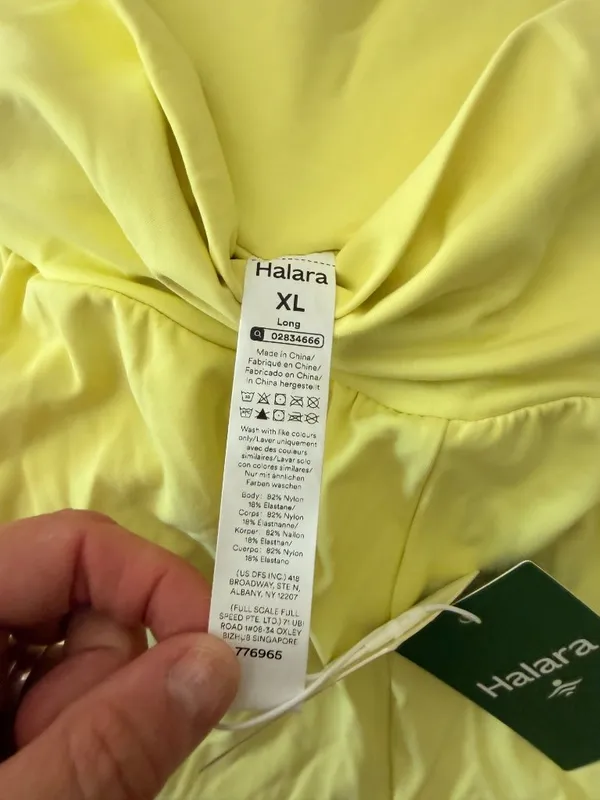 Halara XL yellow shorts Womens Yellow Athletic High-Waisted Skort XL Long Nylon - Image 3