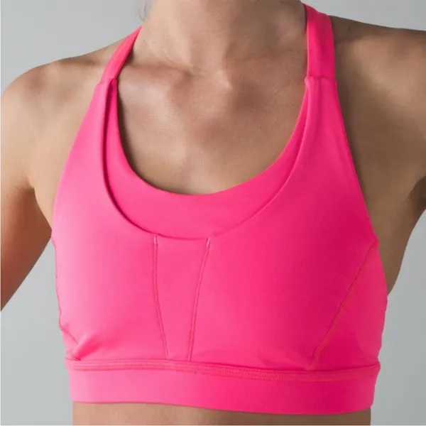 Lululemon Pack It In Bra Neon Pink Size 8 - Image 6